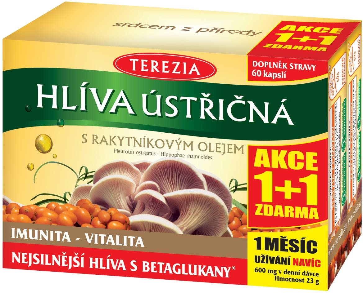 TEREZIA Hliva s rakytníkovým olejom 60 + 60 kapsúl Hliva ustricová