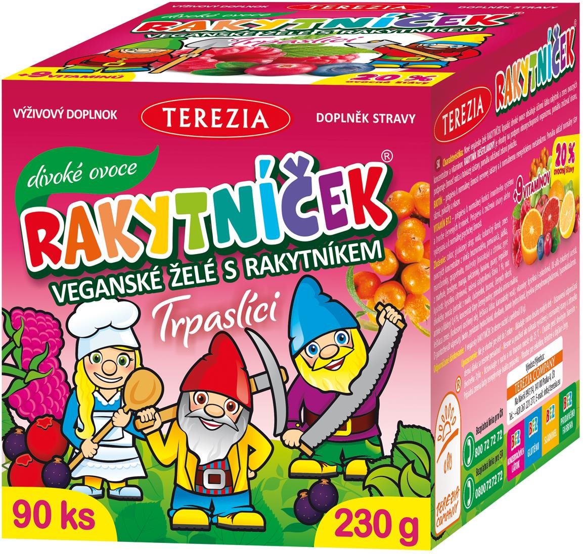RAKYTNÍČEK veganské želé Divoké Ovoce 90 ks Multivitamín