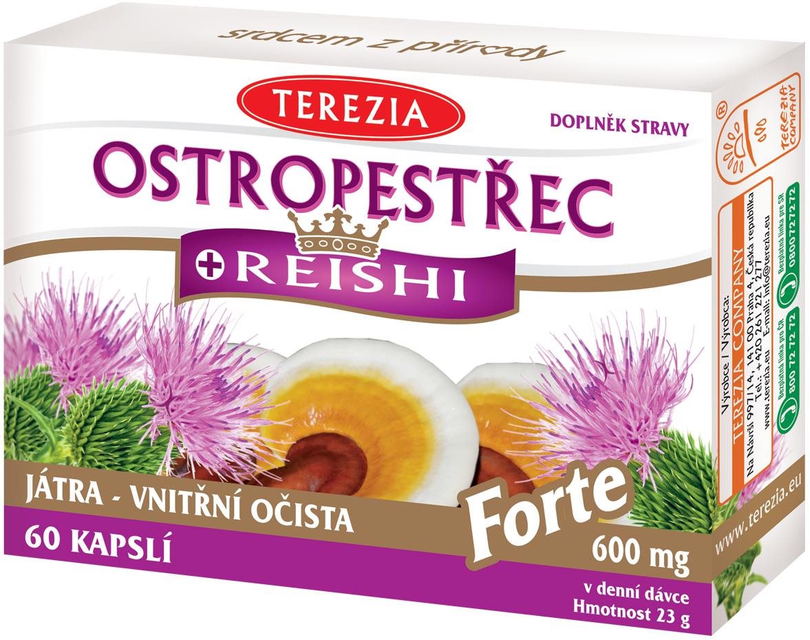 TEREZIA Ostropestřec + Reishi forte 60 kapslí Ostropestřec