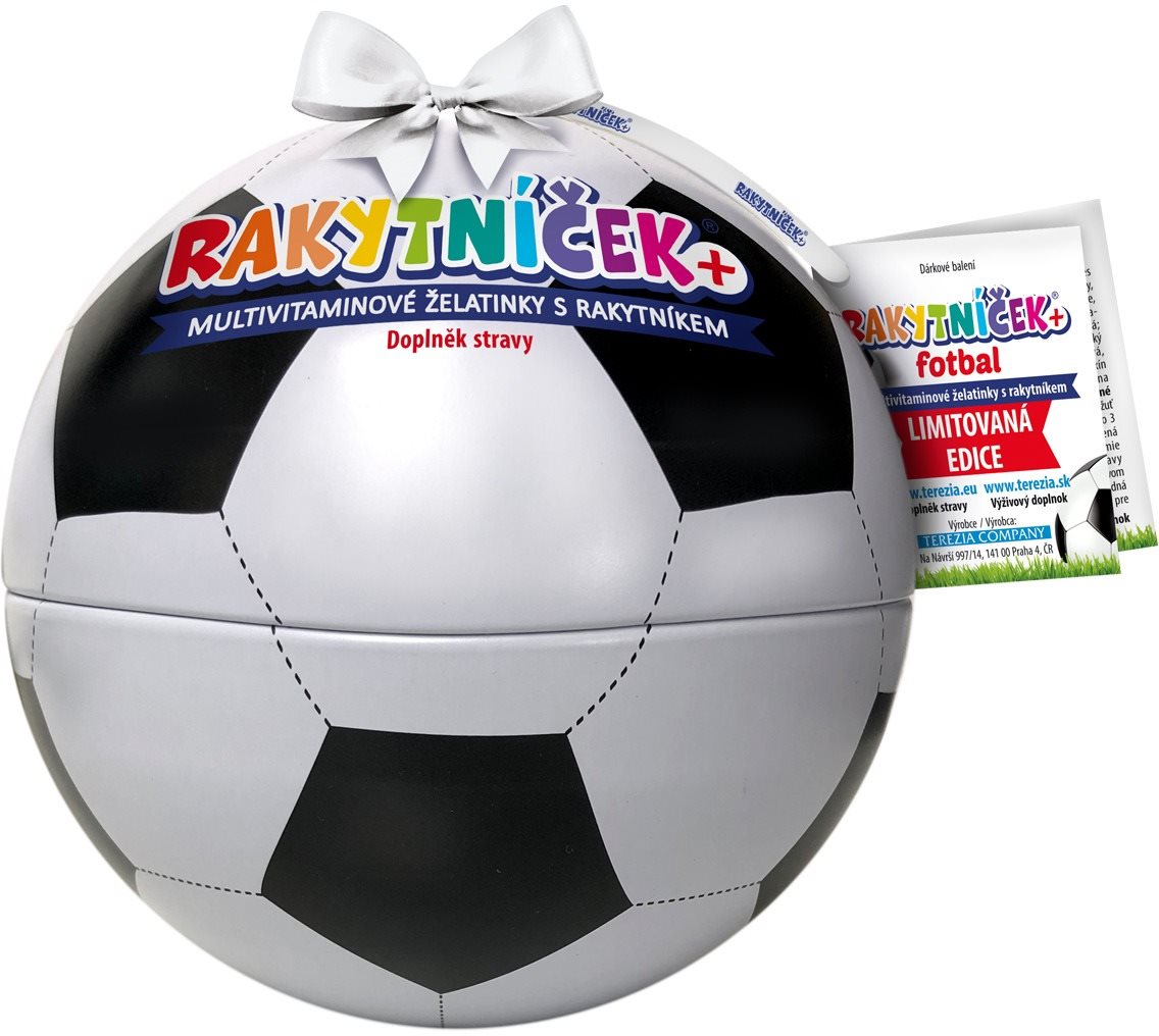 RAKYTNÍČEK+ multivitaminové želatinky FOTBAL 50 ks Multivitamín