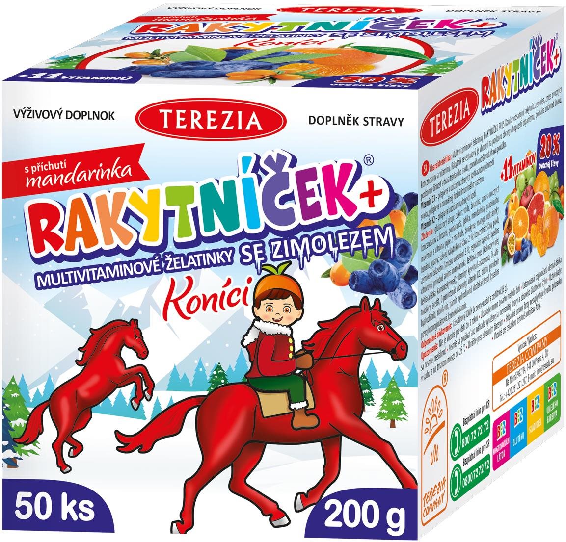 RAKYTNÍČEK želatinky se zimolezem koníci 50 ks Multivitamín