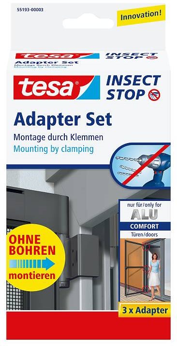 tesa Szett COMFORT keret rögzítésére, antracit Akasztókészlet