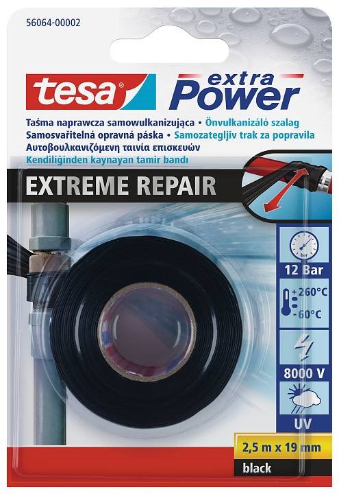 tesa EXTREME REPAIR, butil, önvulkanizáló, UV-álló, fekete,...