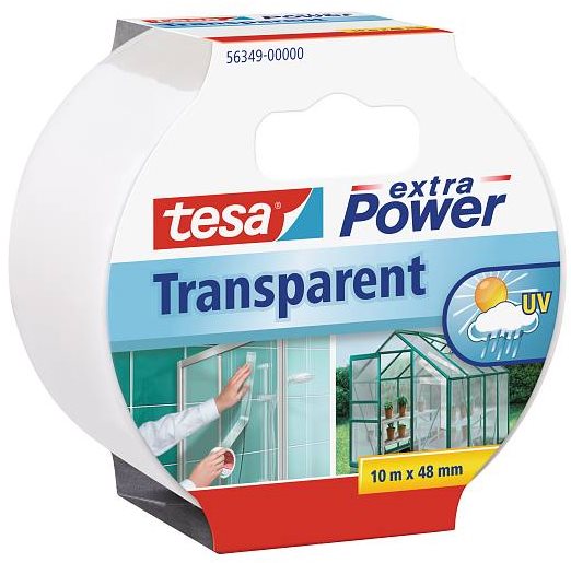 tesa Extra Power Transparent, průhledná, silně lepivá, 10m x 48m...