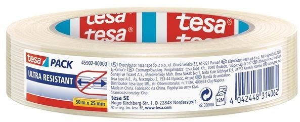 TESA extra pevná, 25 mm × 50 m, transparentná Lepiaca páska