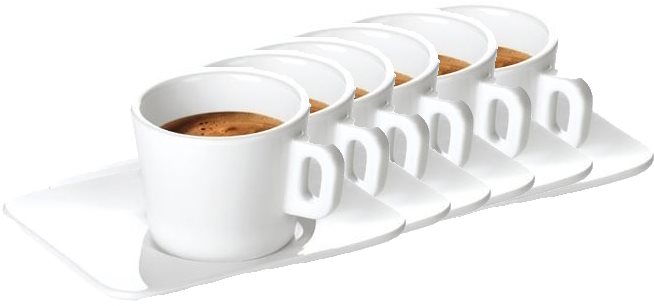 Tescoma, šálka na espresso GUSTITO, s tanierikom, 6 ks Súprava šálok