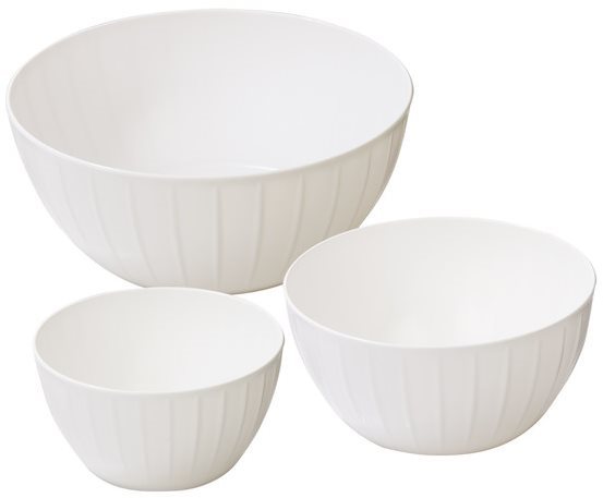 TESCOMA DELÍCIA Schüsseln aus Kunststoff - 3 St, weiß Schüssel-Set