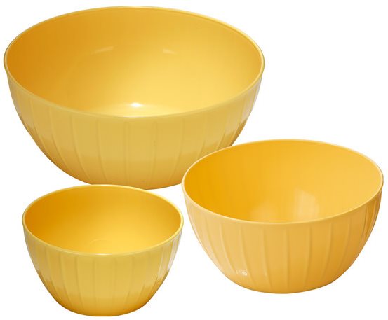 TESCOMA DELÍCIA Schüsseln aus Kunststoff - 3 St, gelb Schüssel-Set