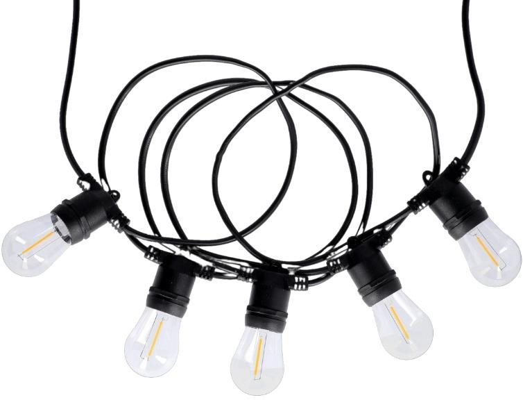 Tesla partilánc, 15LED, 9,1 m + 1,5 m, 2700 K, 4 üzemmód, napelemes...