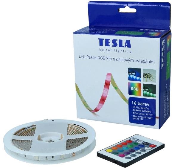 Tesla LED pásik, 30 LED/m, dĺžka 3 m + 1,5 m, 10 mm, RGB, SMD5050,...
