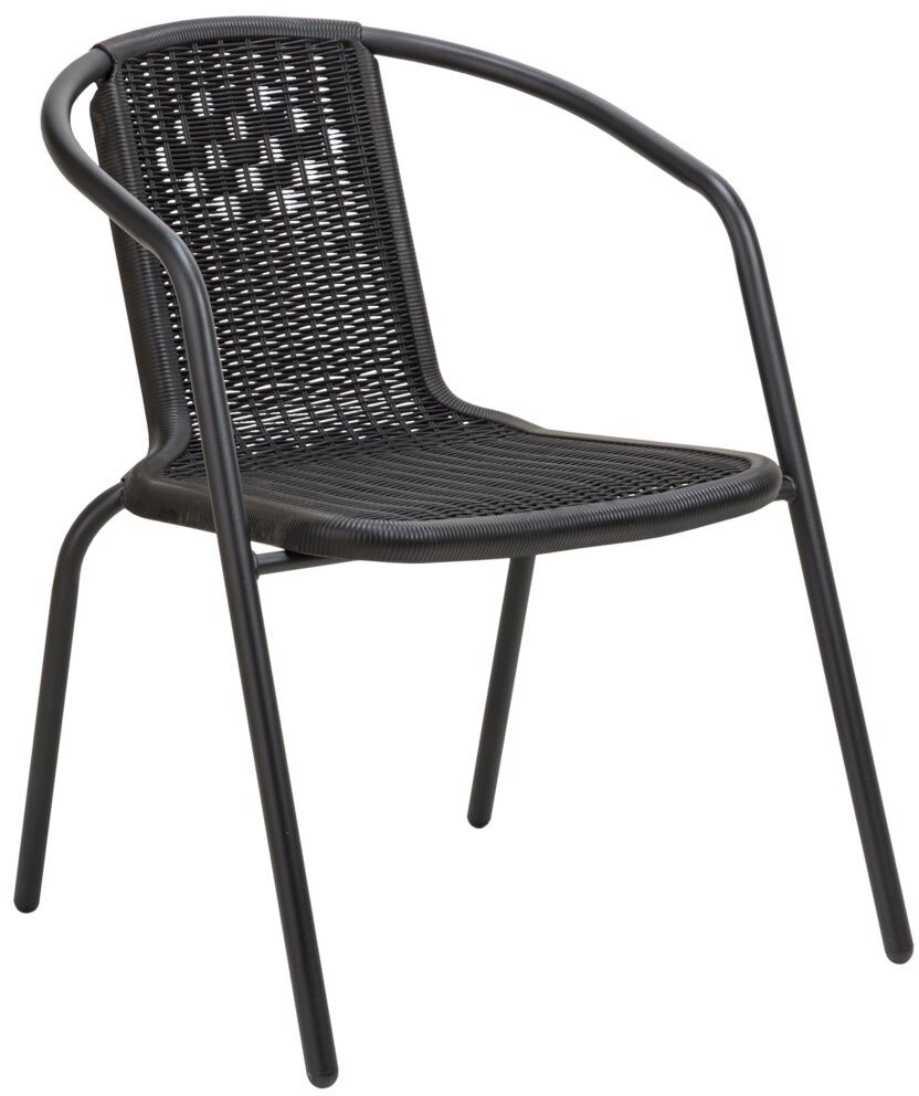 BISTRO kerti szék, rattan utánzat, fekete Kerti szék