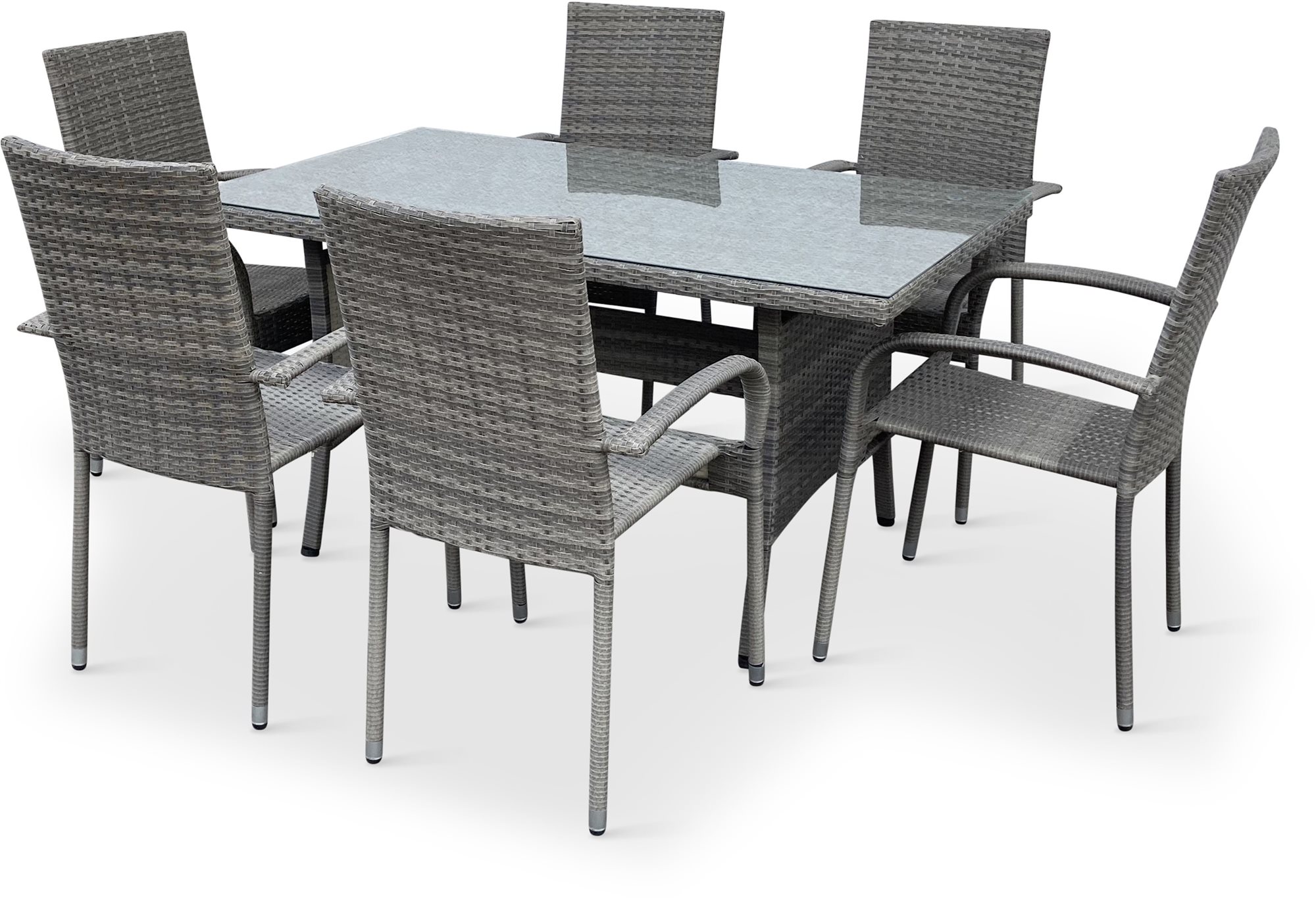 TEXIM HAITI PREMIUM 1+6 rattan kerti bútorkészlet Kerti bútor