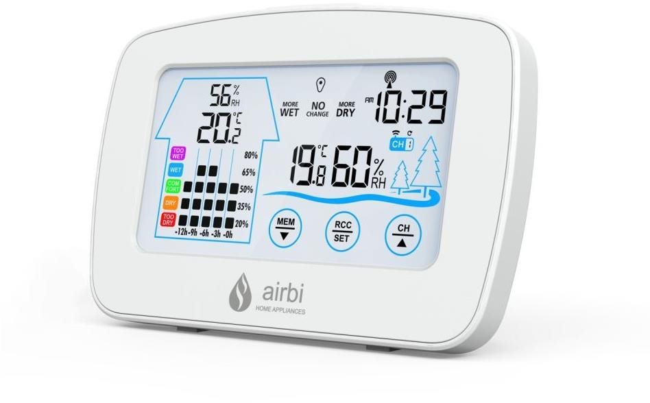 Airbi CONTROL – digitálny teplomer a vlhkomer s bezdrôtovým...