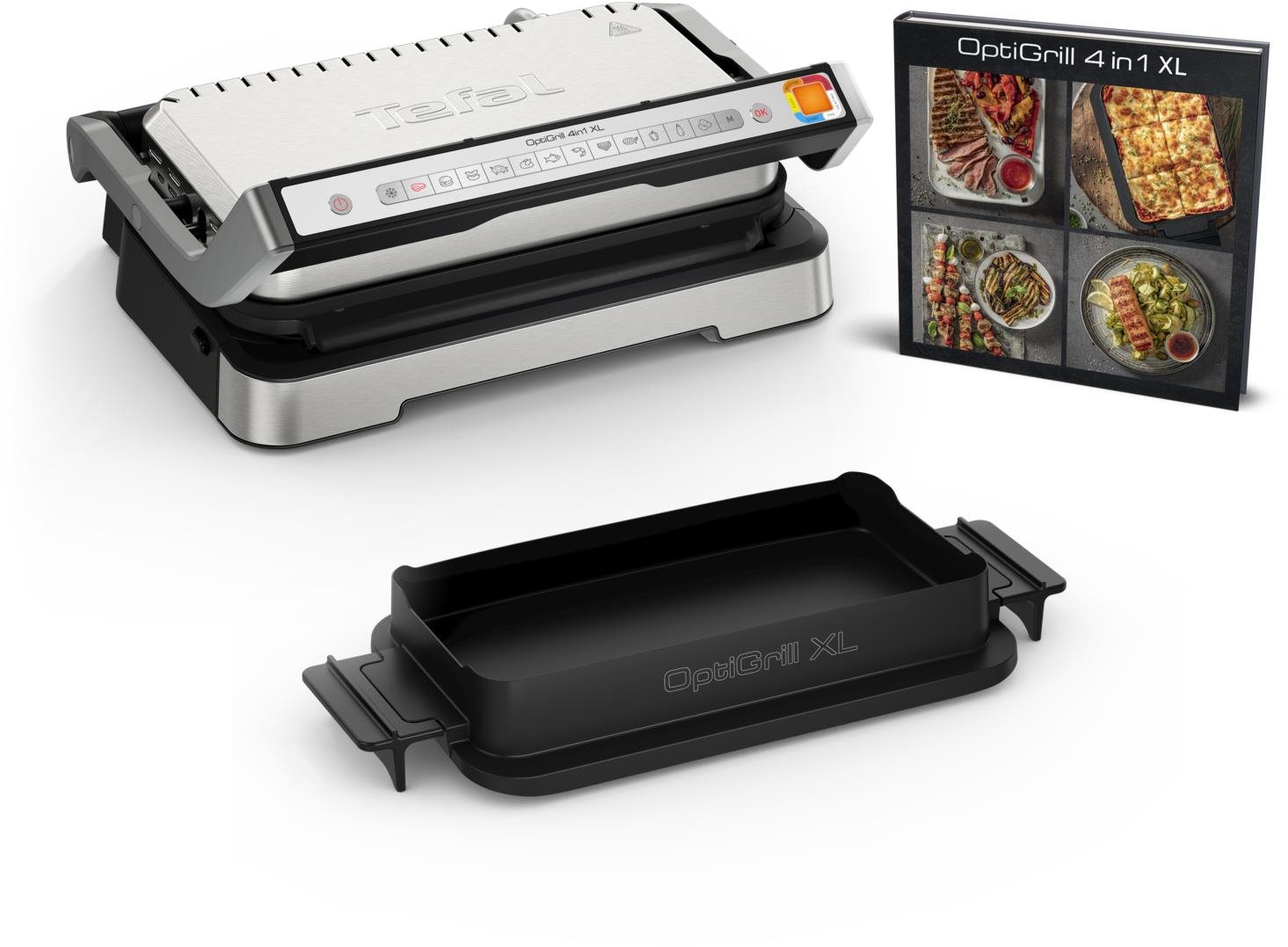 Tefal GC784D30 OptiGrill 4v1 XL so zapekacou misou Kontaktný gril