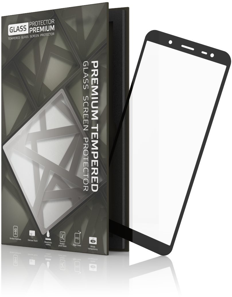Tempered Glass Protector Frame for SAMSUNG J6 Duos Black Glass...