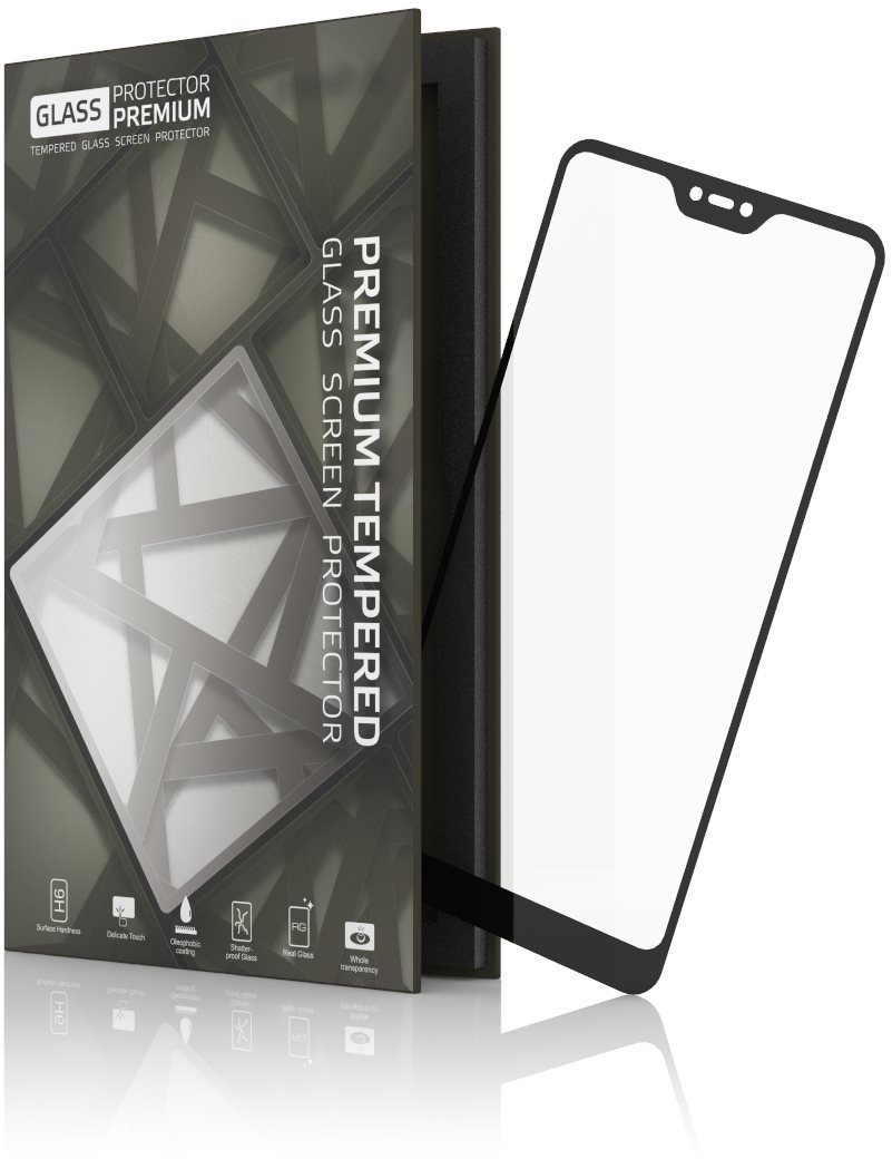 Tempered Glass Protector Frame for Xiaomi Mi A2 Lite Black Glass...