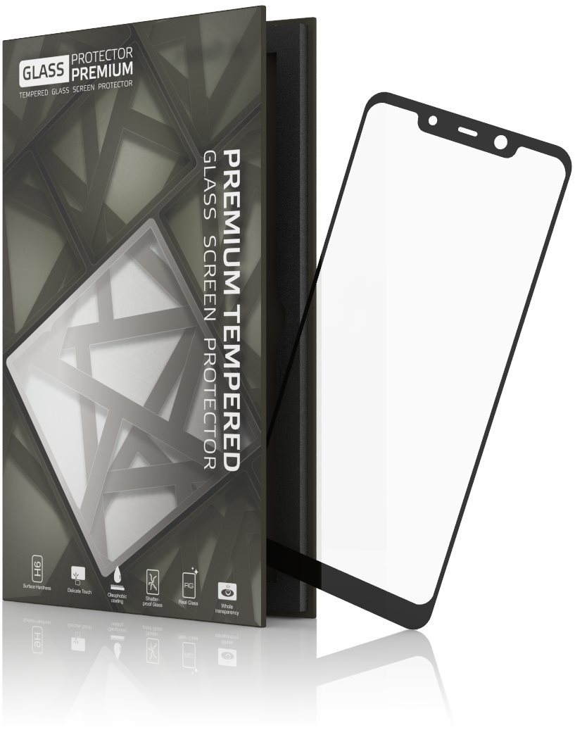 Tempered Glass Protector for Xiaomi Pocophone F1 Black Glass Screen...