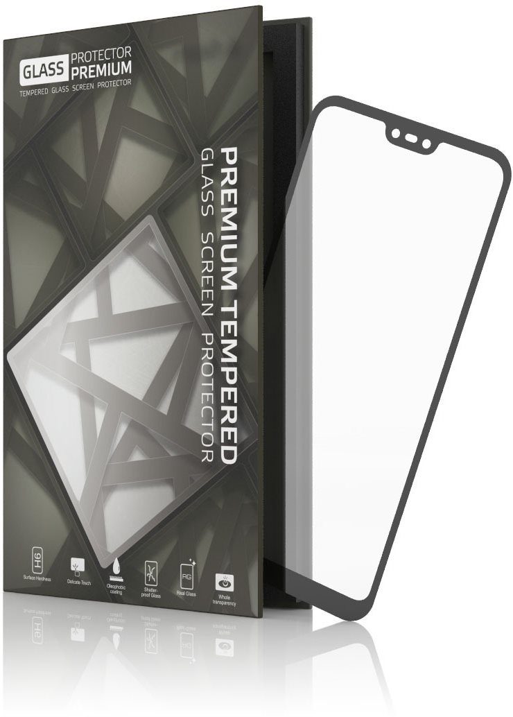 Tempered Glass Protector Frame for Huawei P20 Lite Black Glass...