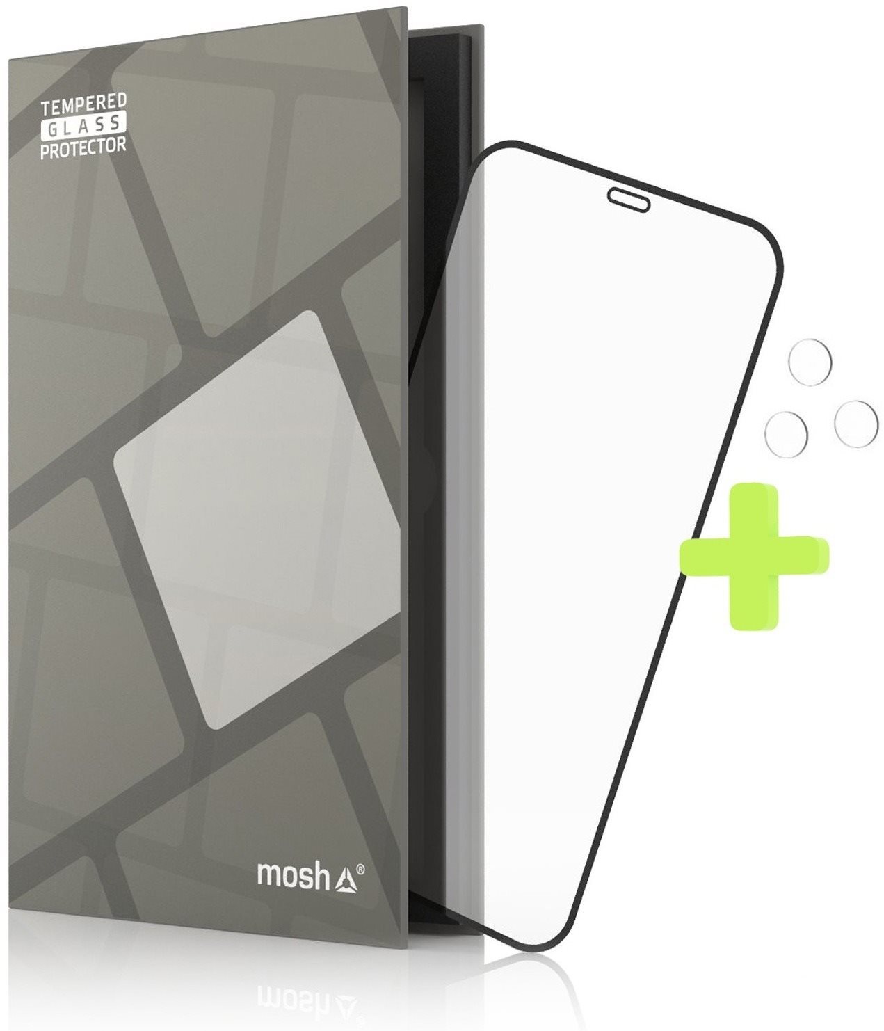 Tempered Glass Protector Frame for iPhone 12 Pro Max, Black +...