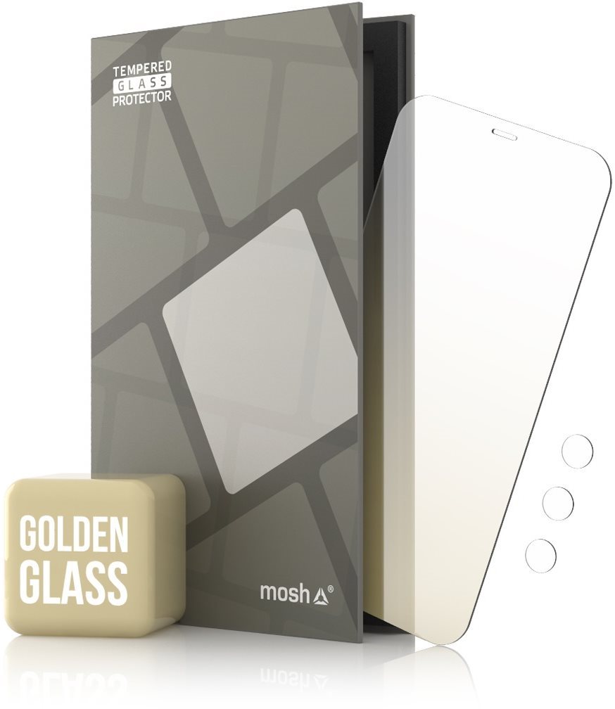 Tempered Glass Mirror Protector for iPhone 12/12 Pro, Gold + Camera...