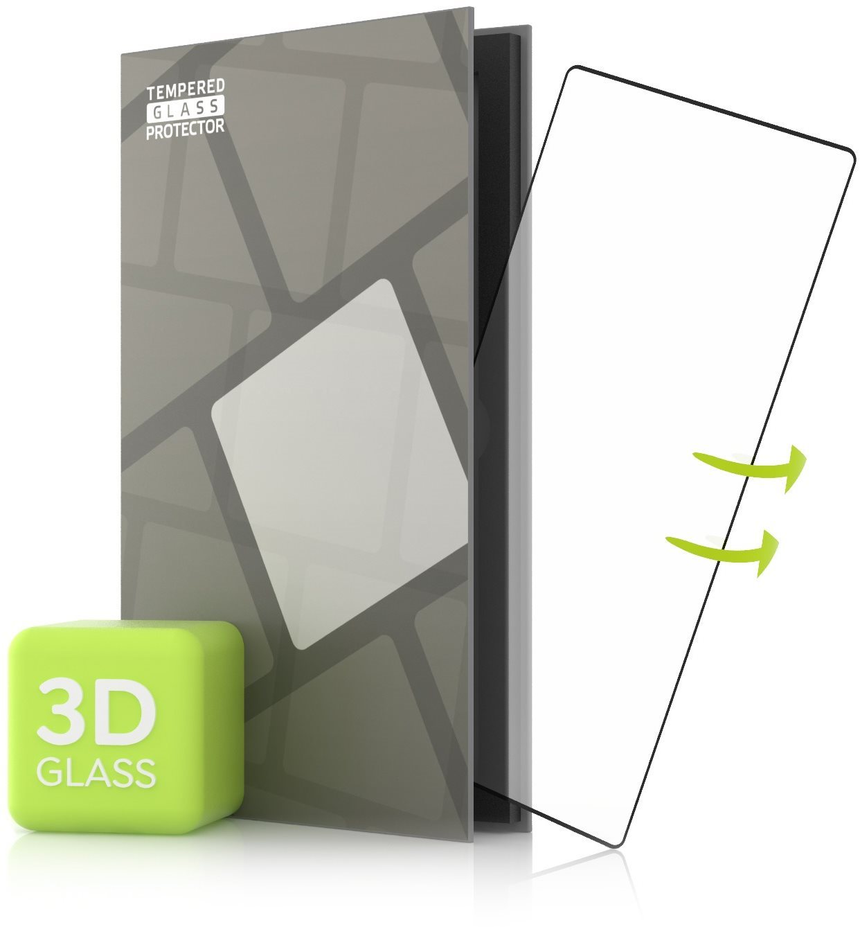 Tempered Glass Protector for LG Wing - 3D GLASS, Black Glass Screen...
