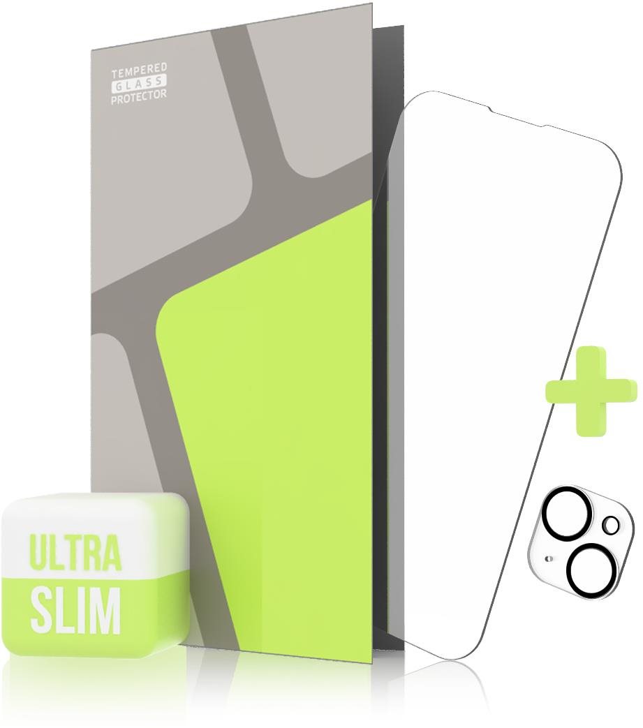 Gehärteter Glasschutz für iPhone 14 Plus, UltraSlim + Kameraglas...
