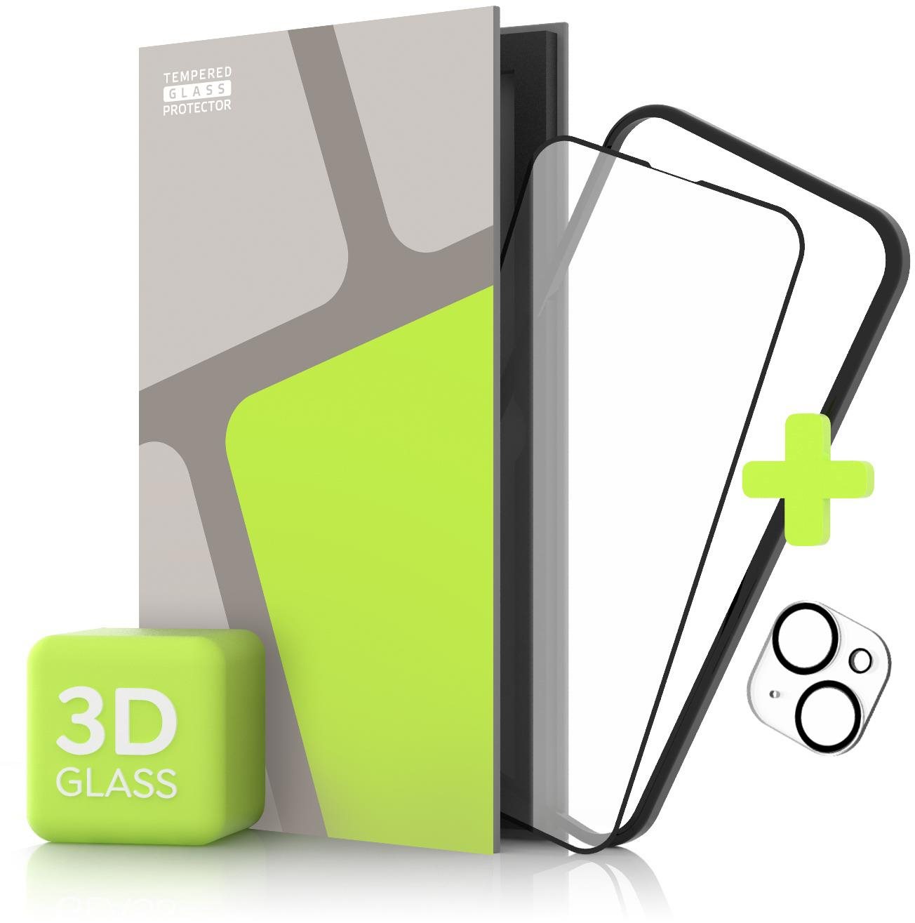 Tempered Glass Protector az iPhone 14-hez, 3D Glass + kameravédő...