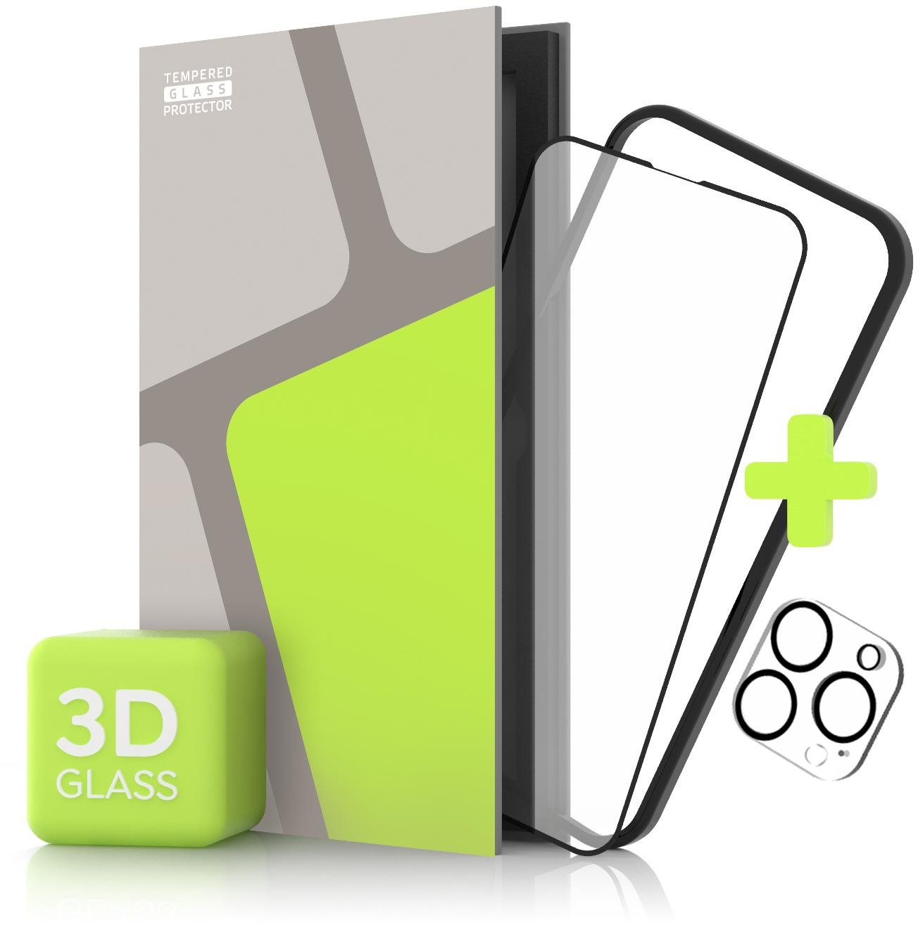 Gehärtetes Glas für iPhone 14 Pro, 3D Glas + Kameraglas (Case...