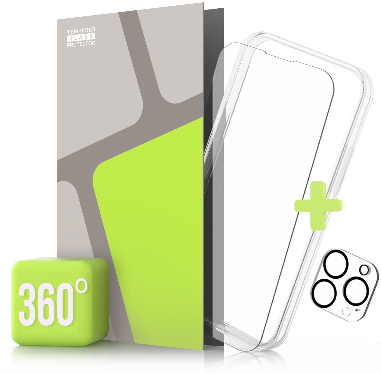Tempered Glass Protector 360° für iPhone 14 Pro + Kameraglas +...