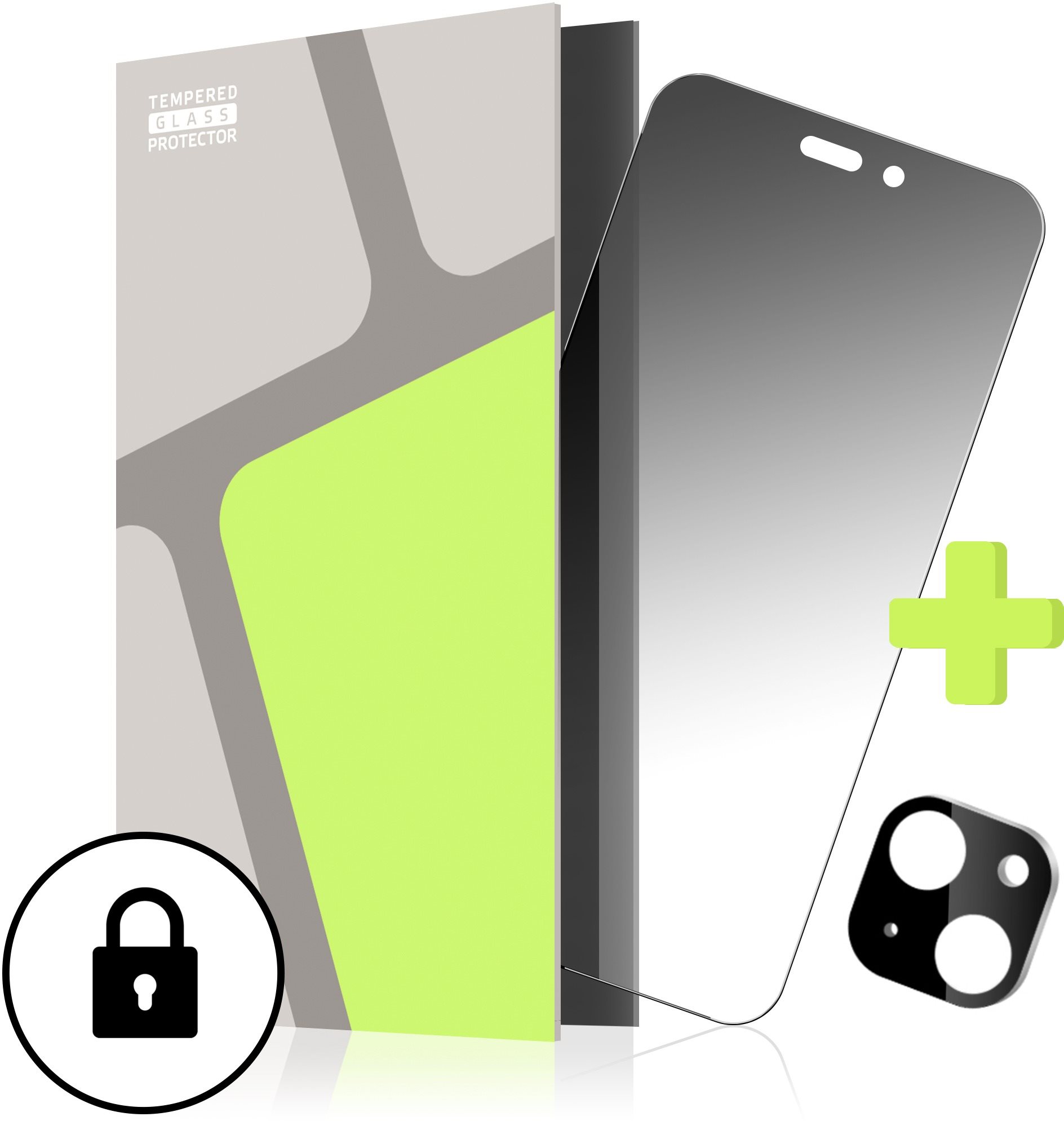 Tempered Glass Protector pre iPhone 15 Plus, PRIVACY GLASS + sklo...