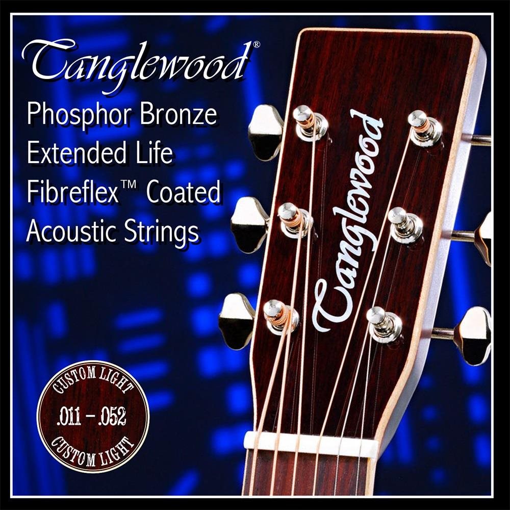 TANGLEWOOD Acoustic Guitar Strings 11 Custom Light Struny