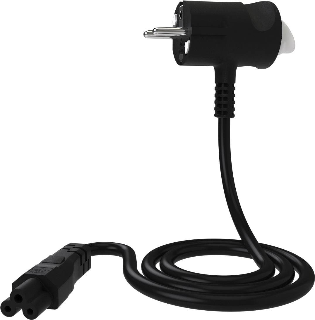 Tinen 230V C5 s inovativní zástrčkou 1m černý Napájecí kabel