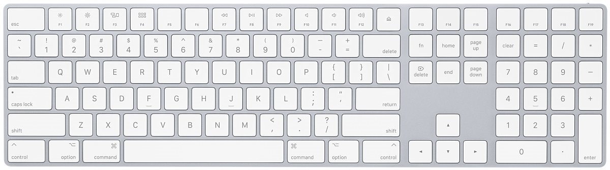 Apple Magic Keyboard mit numerischem Tastenfeld, silber - US Tastatur
