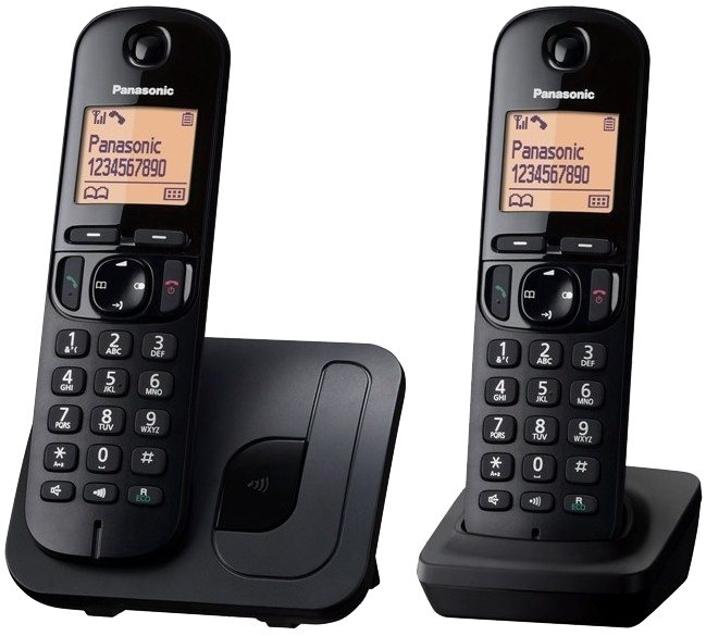 Panasonic KX-TGC212FXB Twinpack Black Telefón na pevnú linku