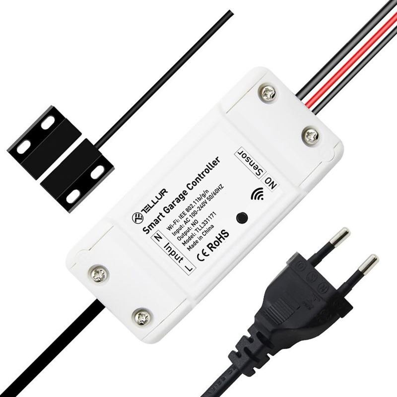 Tellur WiFi Smart súprava na ovládanie garážovej brány, biela Spínač