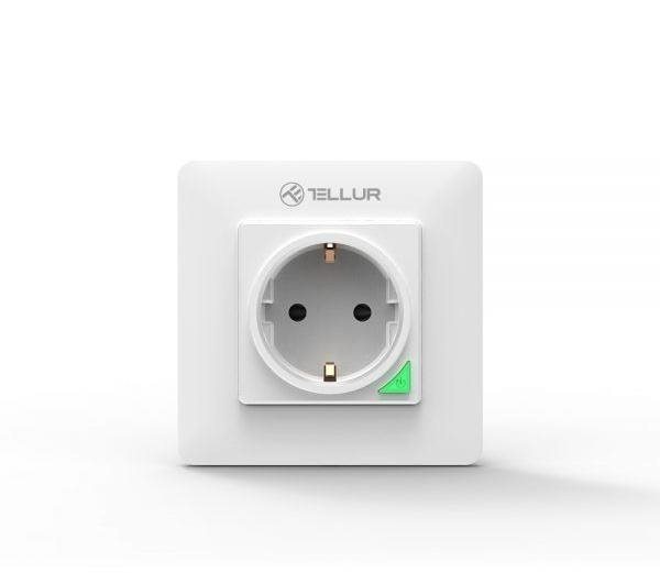 Tellur WiFi Smart Wall Plug, 3000W, 16A, blanc Prise connectée