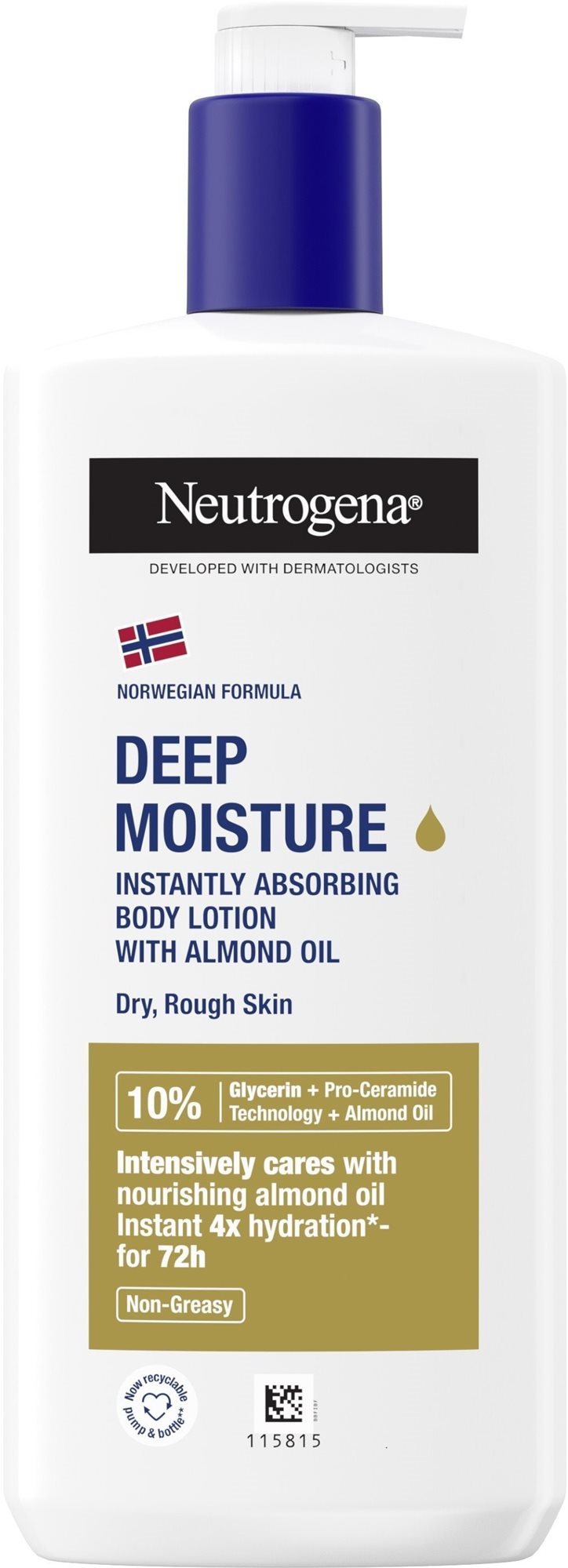 NEUTROGENA Deep Moisture Body Lotion with Oil 400 ml Testápoló