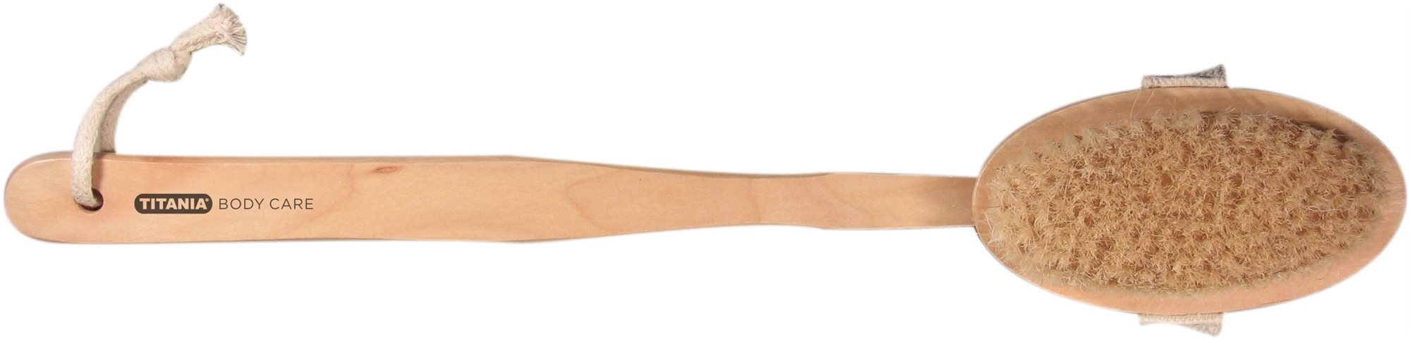 TITANIA Body Care Kúpeľová kefa drevená s dlhou rukoväťou Kefa na...