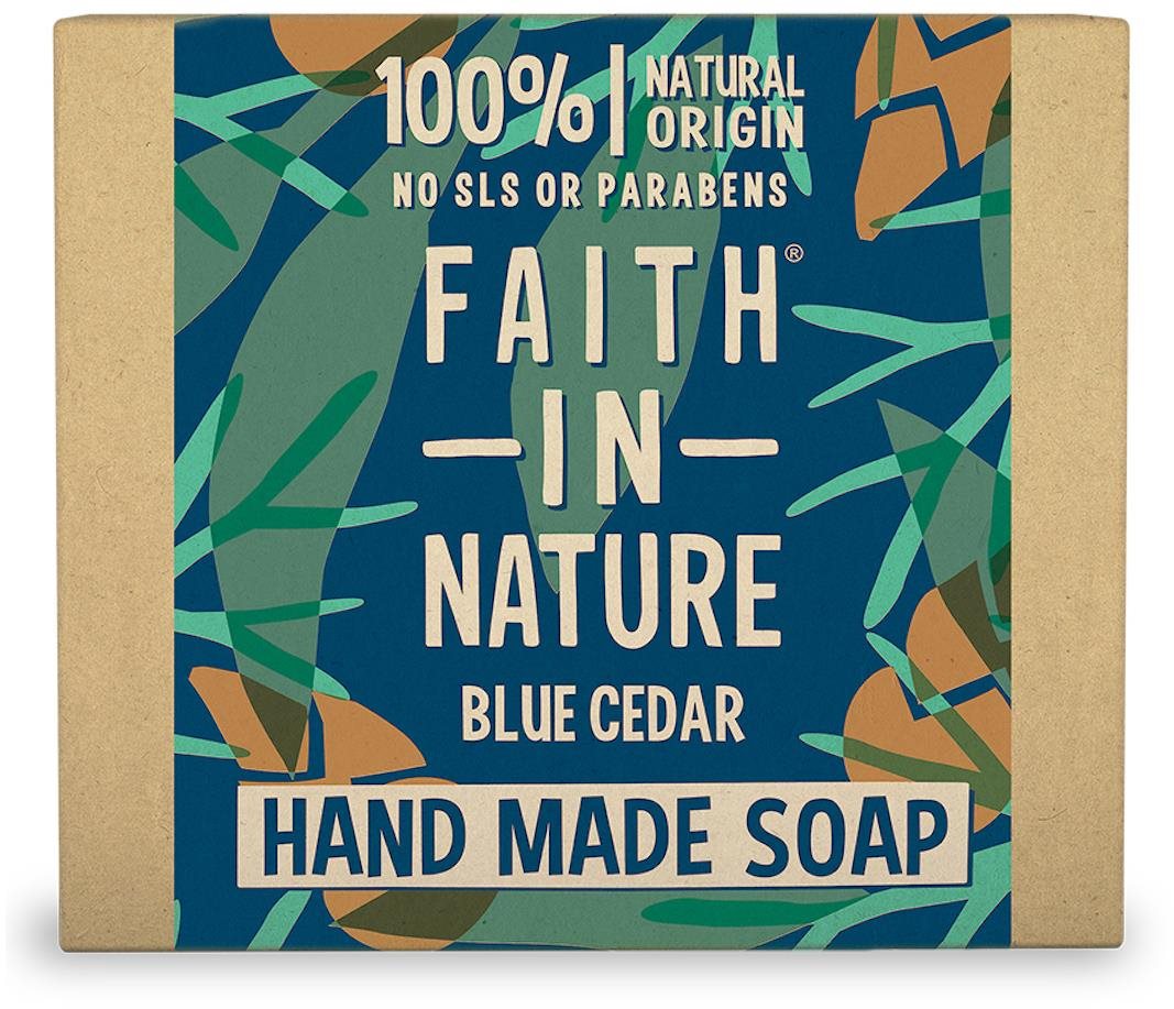 FAITH IN NATURE Tuhé mýdlo Modrý cedr 100 g Tuhé mýdlo