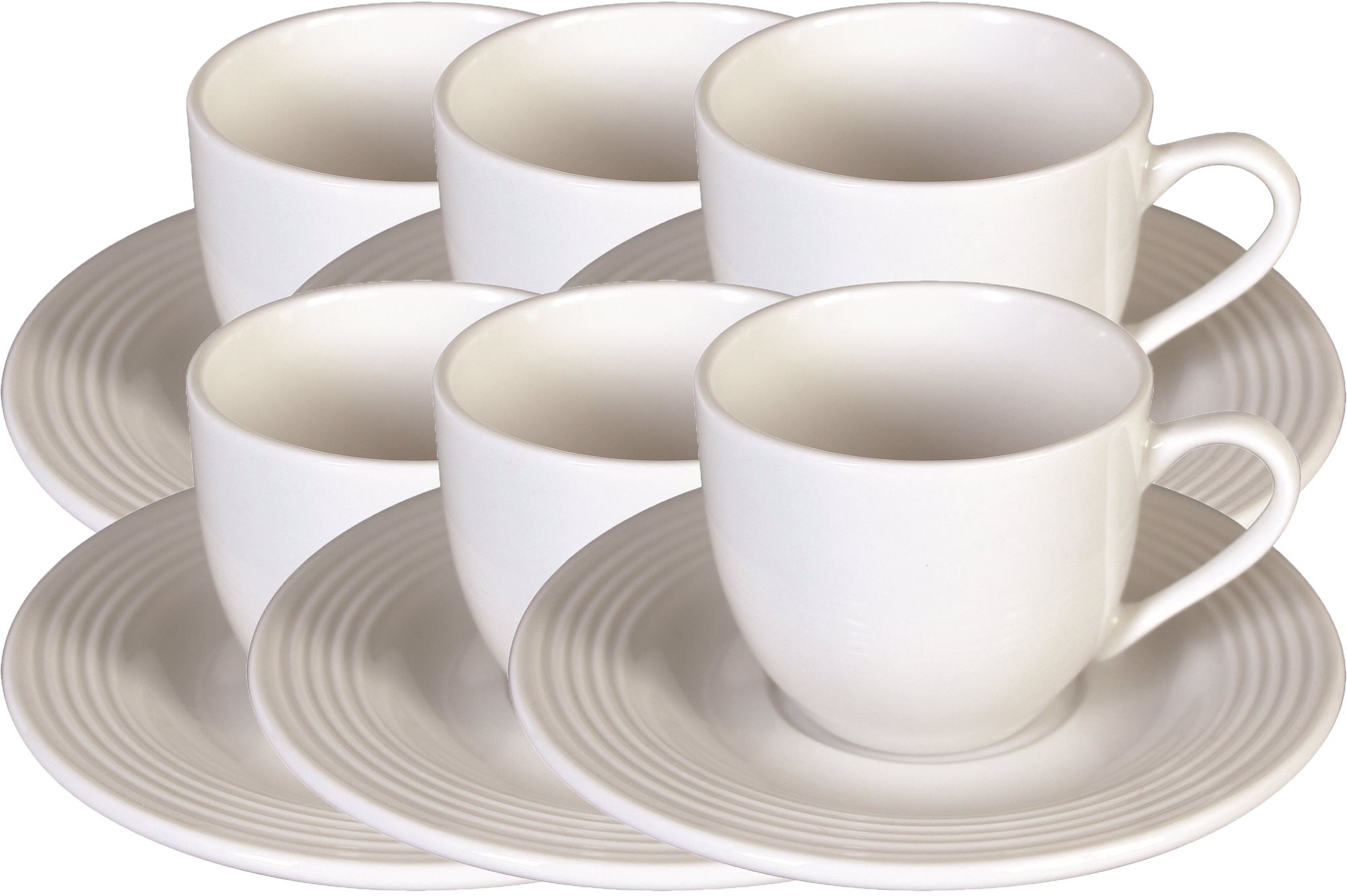 Tognana Súprava šálok na kávu s tanierikmi 6 ks 100 ml CIRCLES...