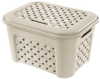 Tontarelli Wäschekorb mit Deckel ARIANNA SMALL, creme Wäschekorb