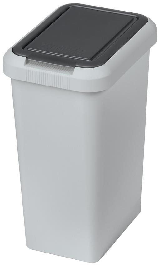 Tontarelli Touch & Lift Mülleimer 10 L, hellgrau/anthrazit Mülleimer