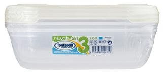 Tontarelli Nuvola Ételtároló doboz szett, 3× 1,15 l, fehér...