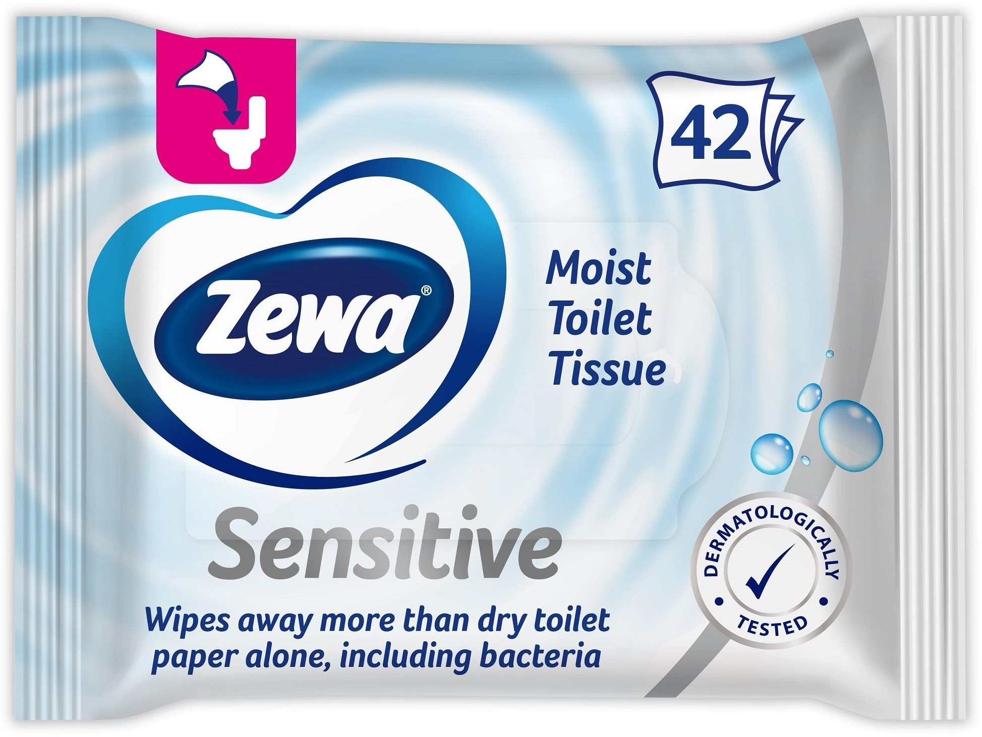 ZEWA Sensitive vlhčený toaletný papier (42 ks) Vlhčený toaletný...