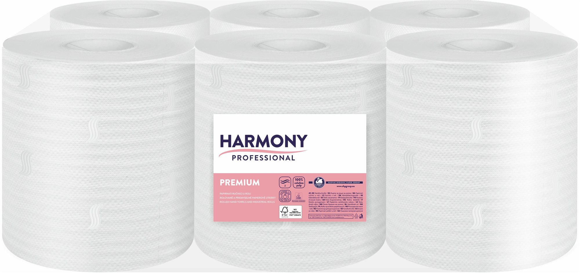 HARMONY Professional Premium O 190 mm (6 ks) Papierové utierky do...