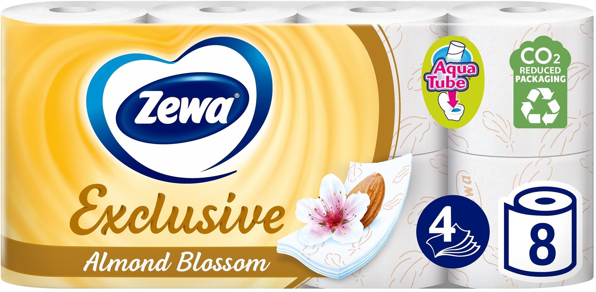 ZEWA EXCLUSIVE Almond Blossom 8 ks Toaletný papier