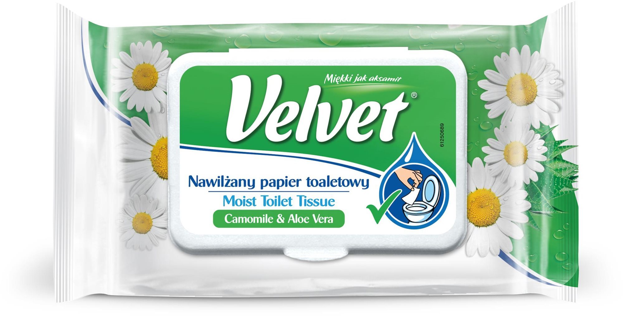 VELVET Camomile & Aloe Vera (48 ks) Vlhčený toaletný papier