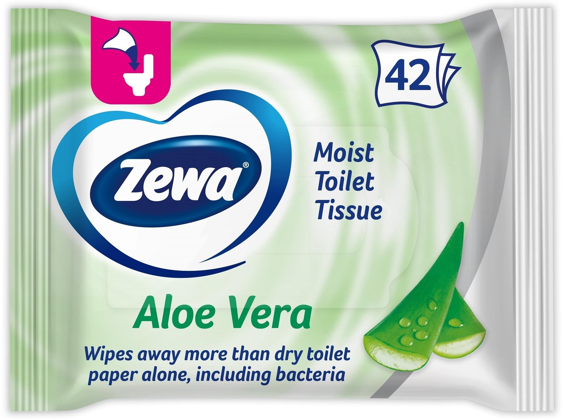 ZEWA Aloe Vera vlhčený toaletný papier (42 ks) Vlhčený toaletný...