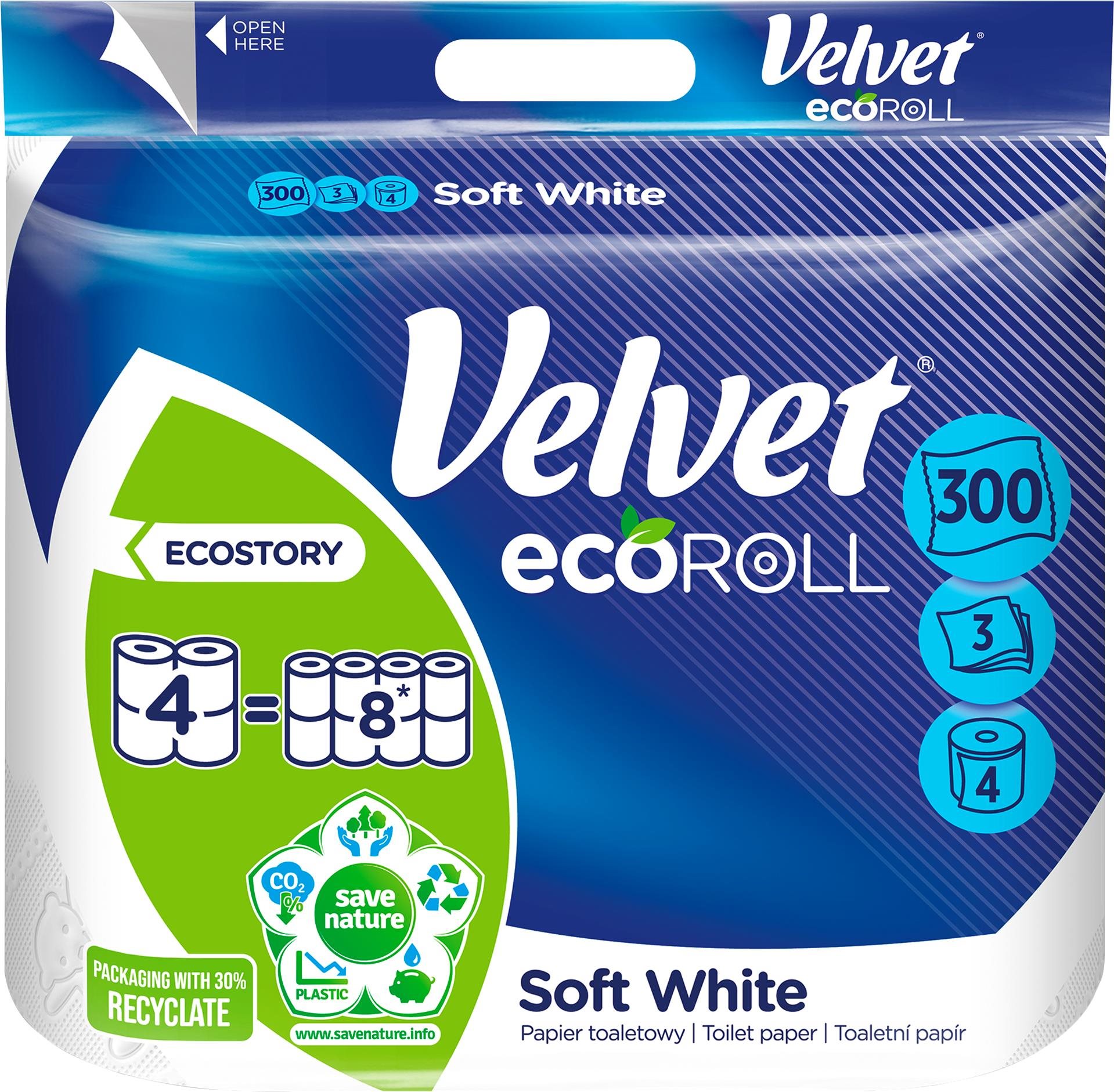 VELVET Eco Roll White (4 db) WC papír