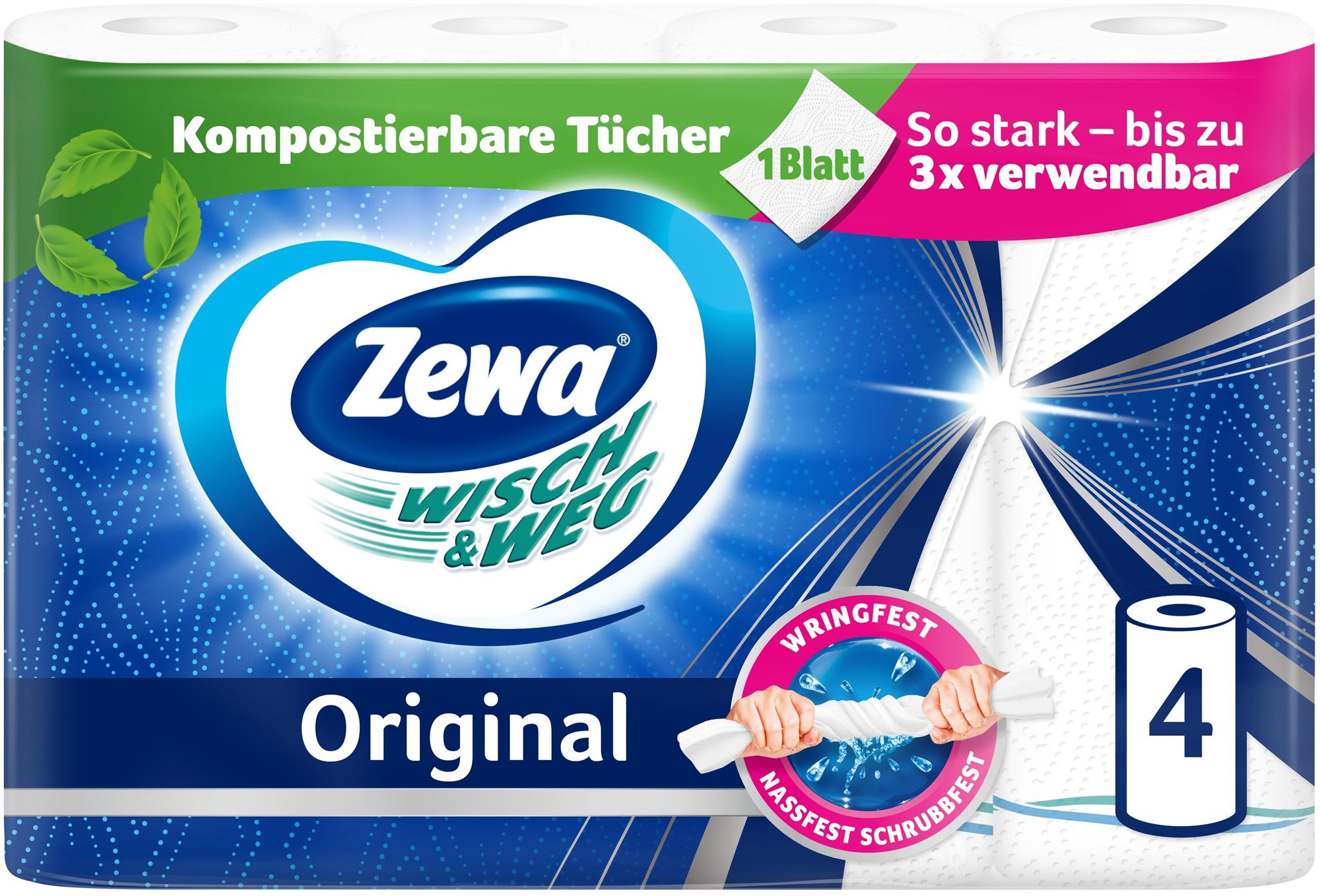 ZEWA Wisch and Weg Original - 4db Konyhai papírtörlő